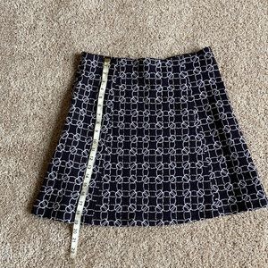 Loft Black Pattern Skirt Size L